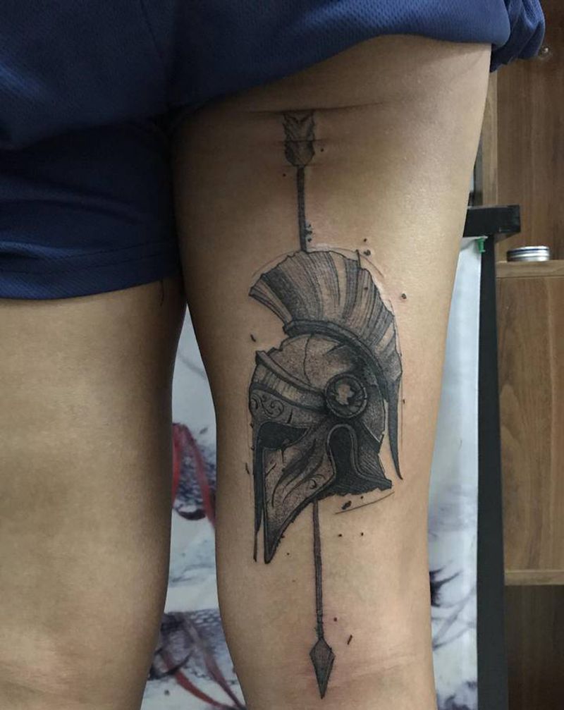 写实作品纹身图片_腿部欧美写实纹身图案