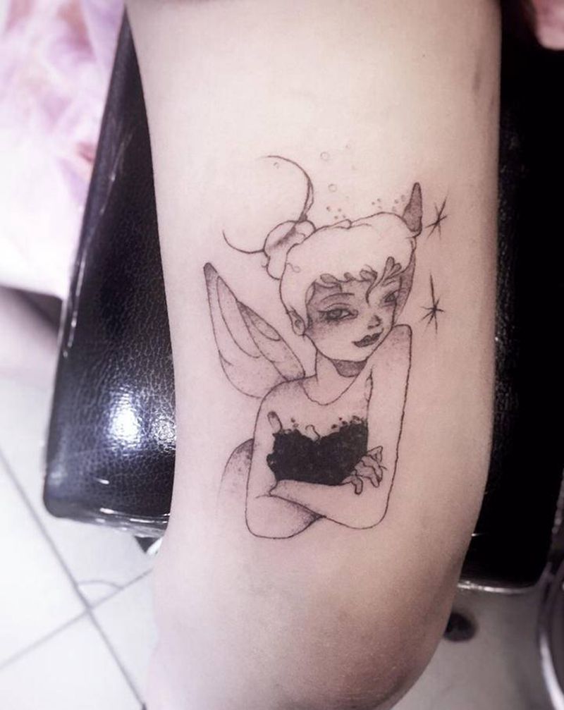 小图,美女,xiao qi小清新 x纹身图片_背部手臂几何水彩纹身图案