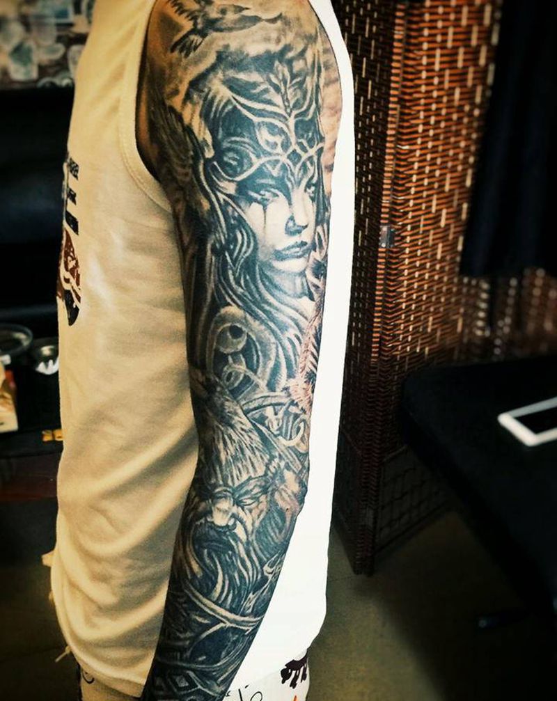 店长纹身,做活动,纹身只收材料纹身图片_颈部手臂纹身图案