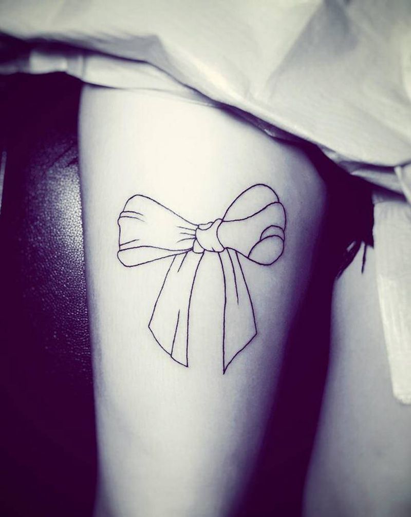 大腿纹身图片_腿部腰部纹身图案