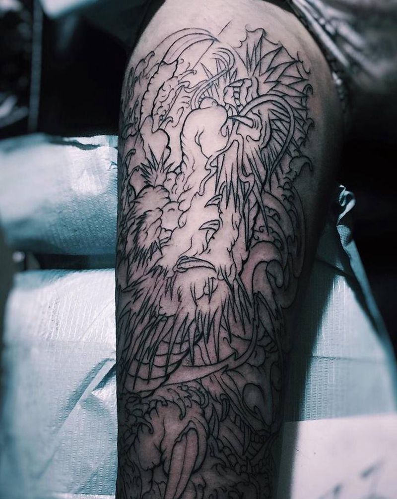 厦门厉害的纹身师，做活动啦纹身图片_腿部New School纹身图案