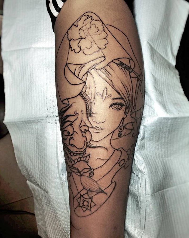 纹身不只是纹身，而是一种情感的纹身图片_水墨纹身图案