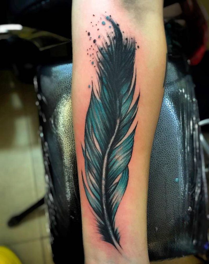 遮盖老纹身,帅爆了纹身图片_腿部颈部New School纹身图案