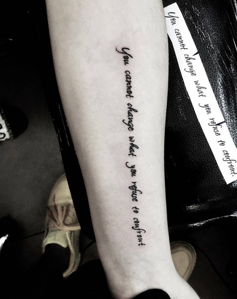 小小的我,不甘平凡的我纹身图片_颈部腿部几何纹身图案