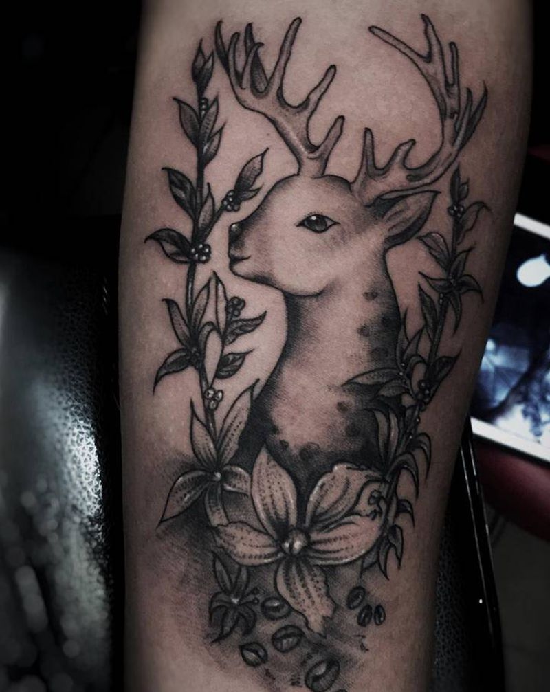 努力不一定成功，但是绝不会后悔纹身图片_腿部颈部老传统纹身图案