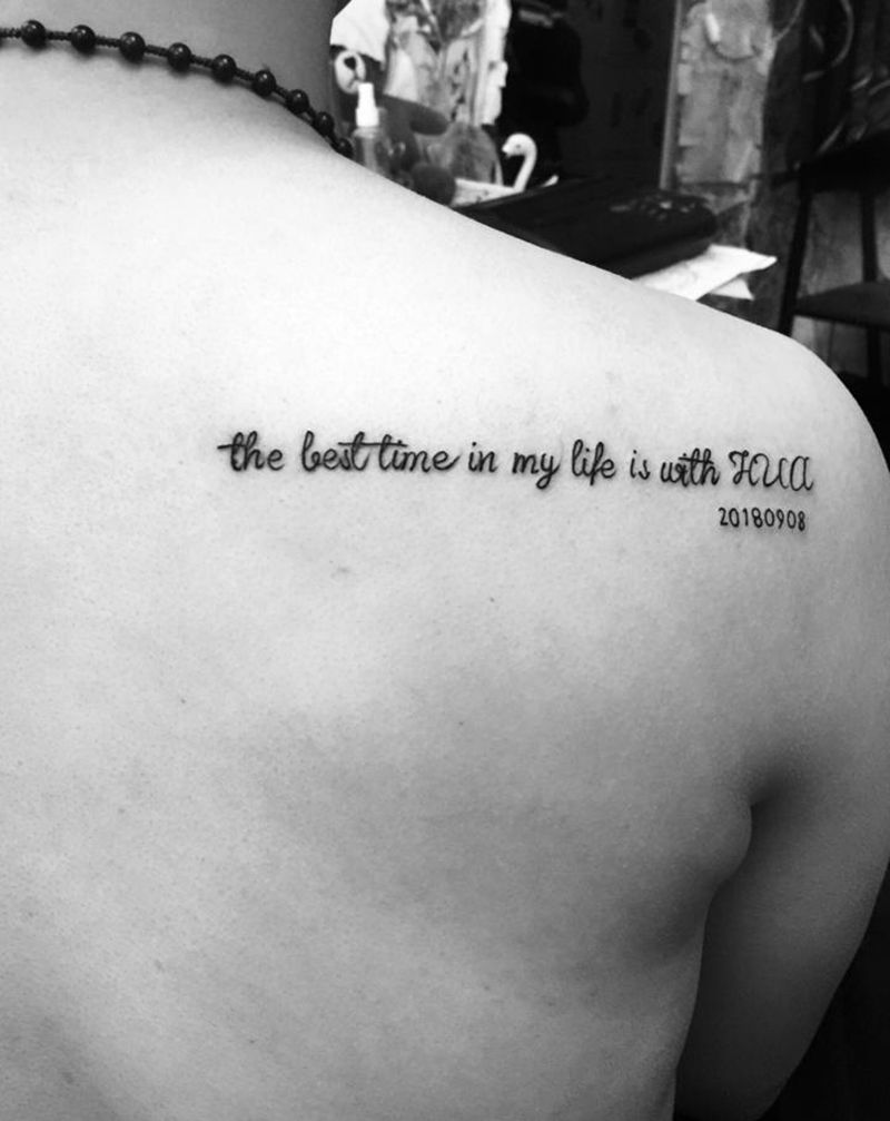 有故事的人总是希望通过纹身有所纹身图片_背部New School老传统纹身图案