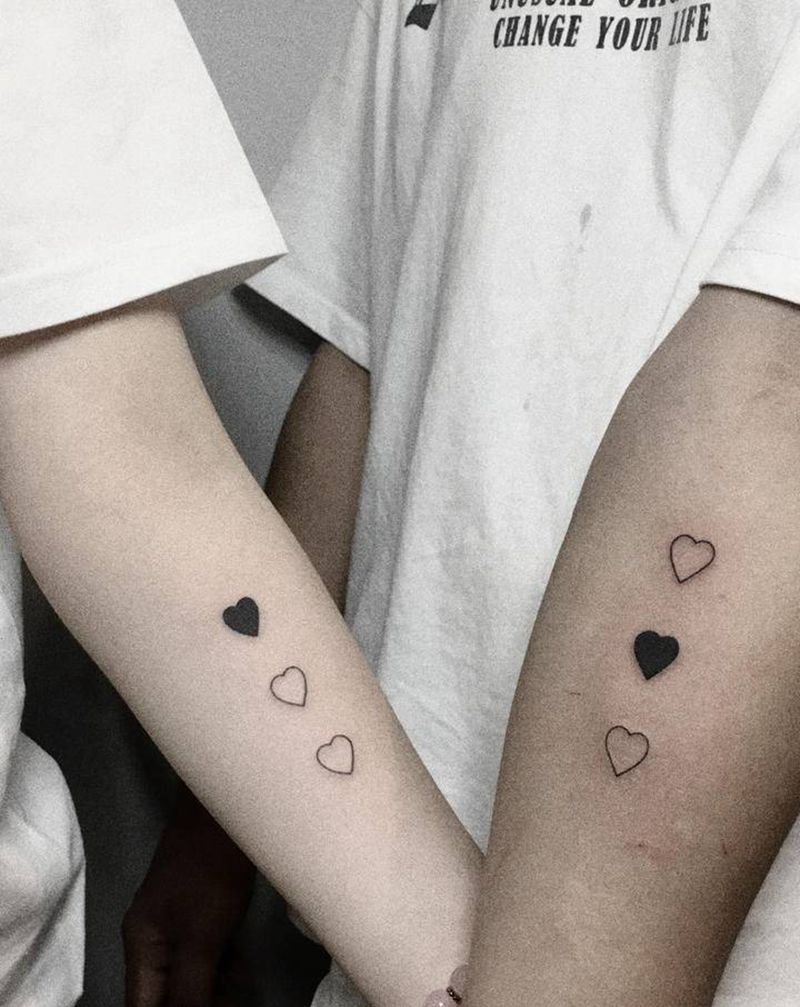 情侣纹身纹身图片_手臂几何纹身图案