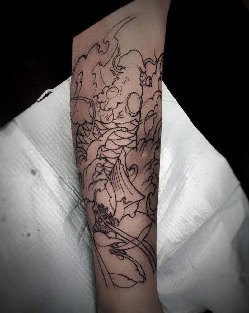 别再抱怨钱难挣，那是因为你没有纹身图片_颈部老传统几何纹身图案