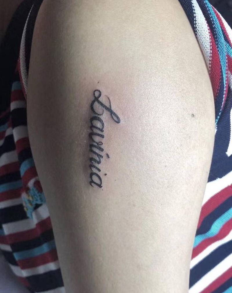 英文纹身图片_手臂花体字纹身图案