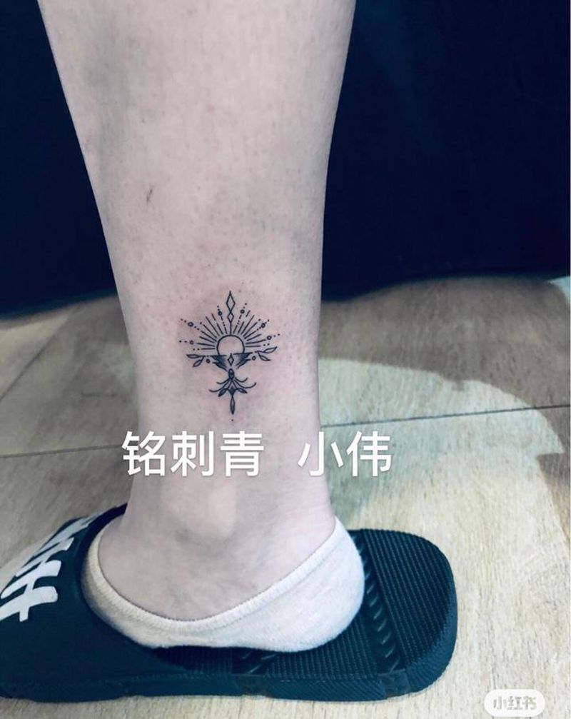 小清新纹身图片_脚部图腾纹身图案