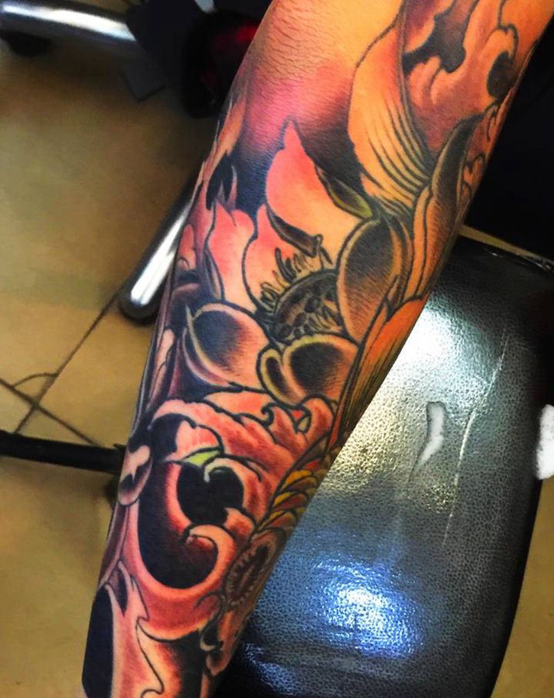 男的干完都得来大姨妈，喜欢就干纹身图片_肩部腿部New School几何纹身图案