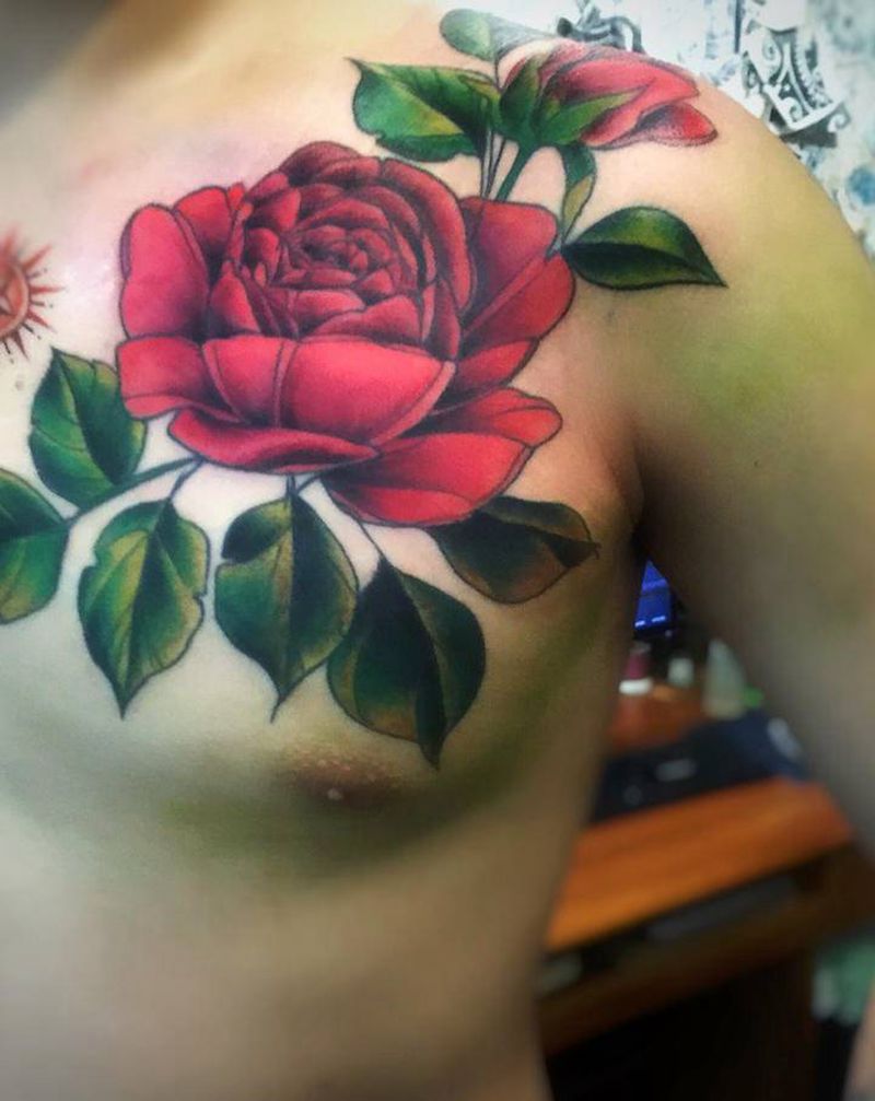 纹身离不开喜欢二字,其他都是扯纹身图片_颈部腿部New School老传统纹身图案