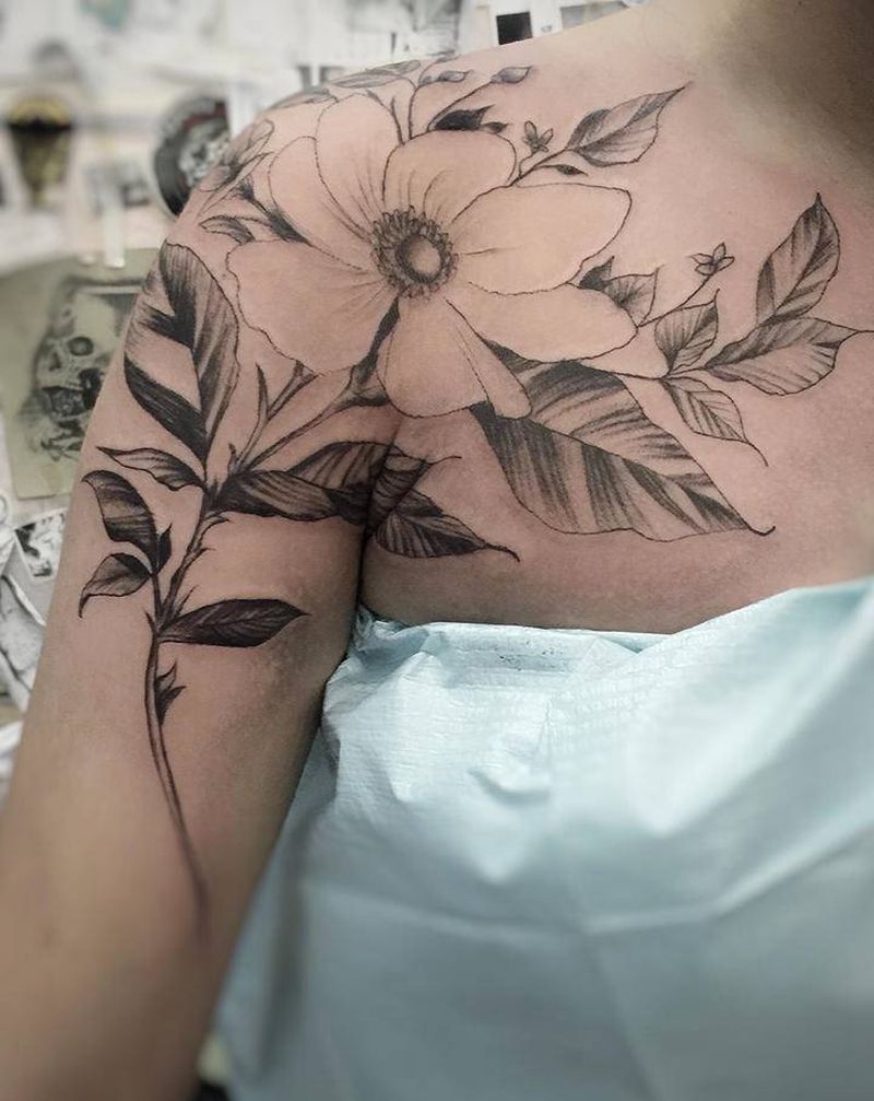 好看不浮夸，帅就完了，特价舒服纹身图片_胸部肩部花体字纹身图案