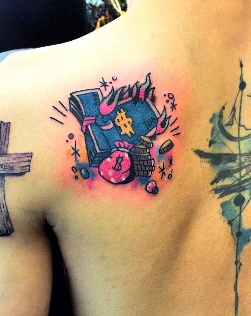 只管坚持,剩下的交给天意纹身图片_手臂臀部纹身图案