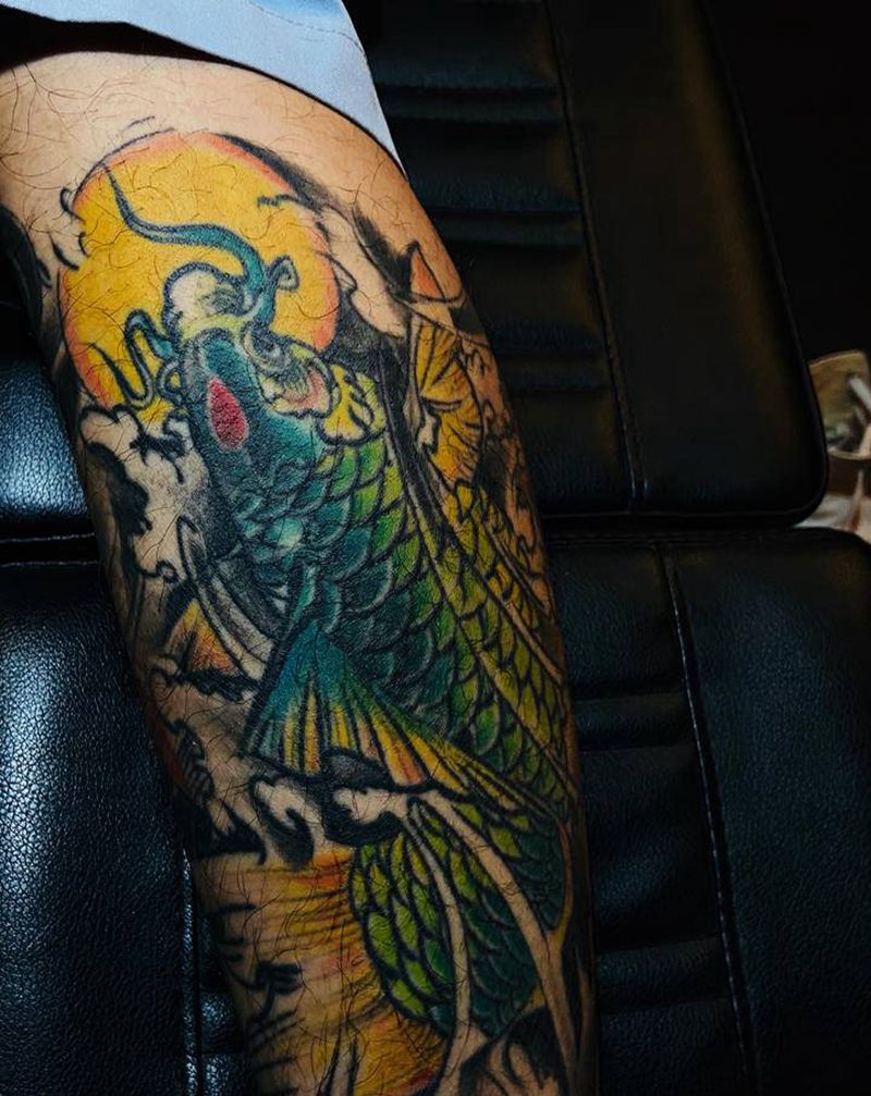 鲤鱼纹身图片_新传统老传统纹身图案