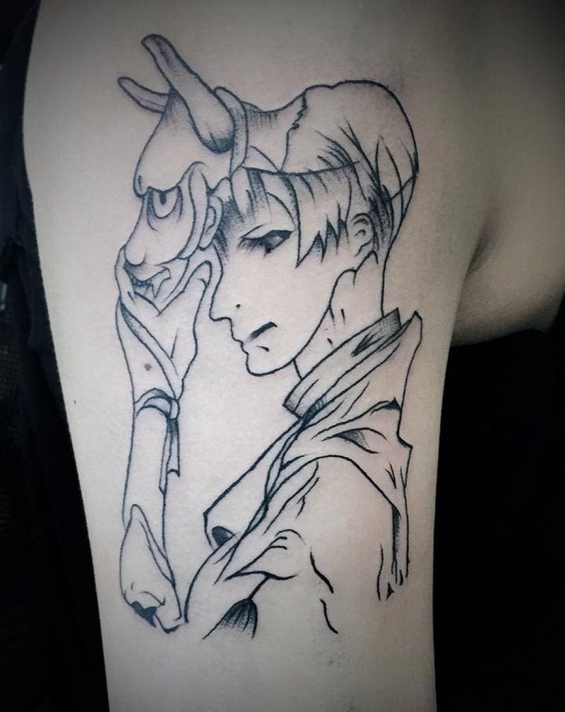 特价啦纹身图片_颈部背部几何纹身图案