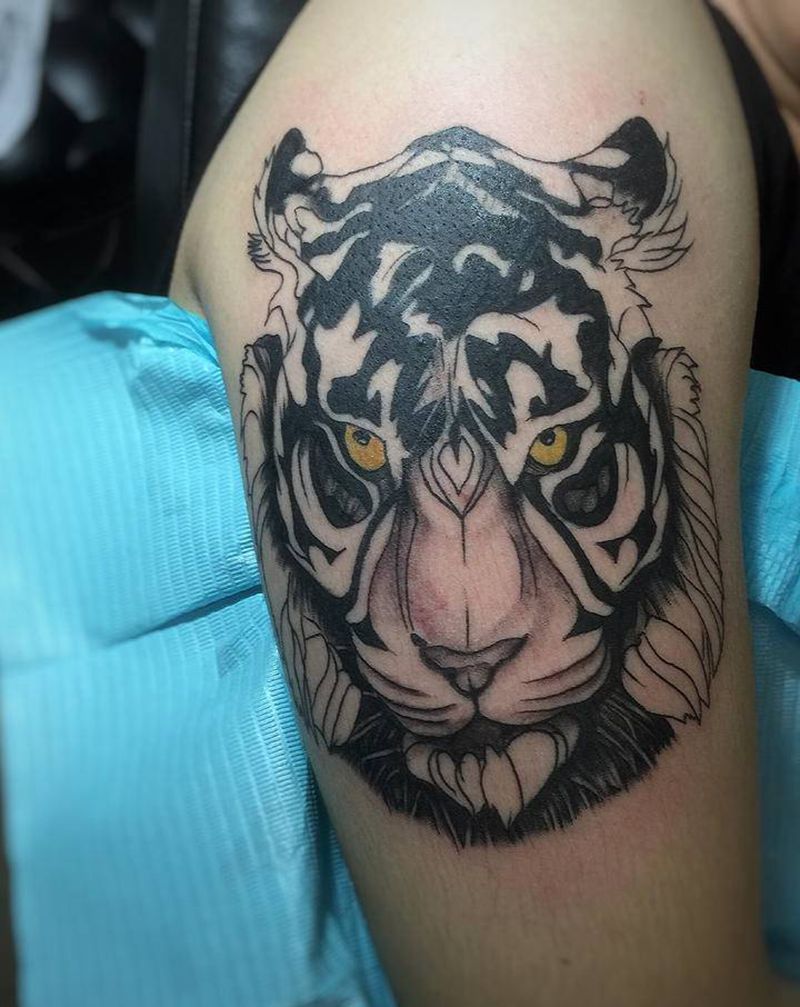 只收材料费，大哥大姐们，欢迎咨纹身图片_水墨老传统纹身图案