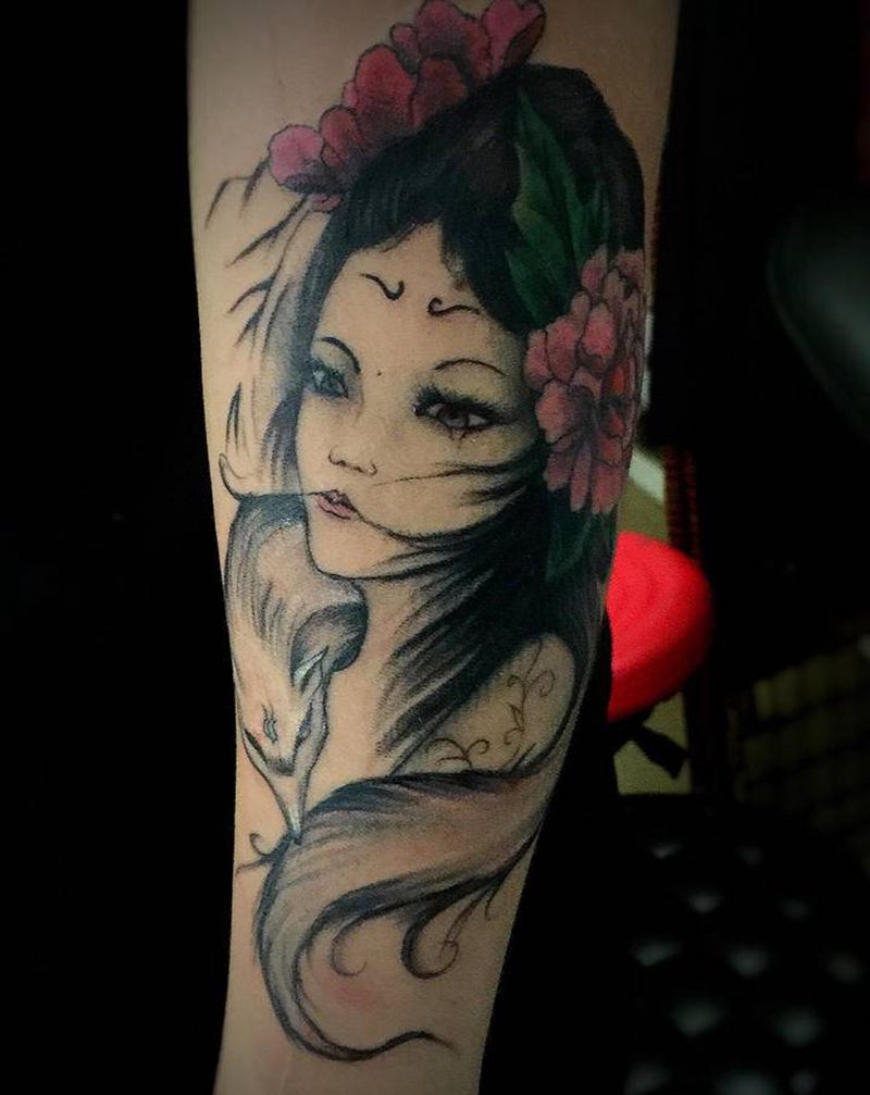 就是特价，啊啊啊啊啊啊啊啊纹身图片_颈部背部几何水墨纹身图案