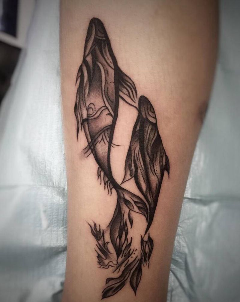 简单的事坚持做，纹身特价纹身图片_背部腿部New School几何纹身图案