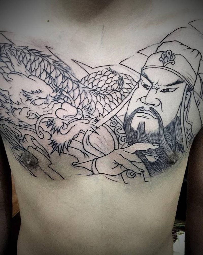 美女纹啥都好看纹身图片_颈部肩部New School纹身图案