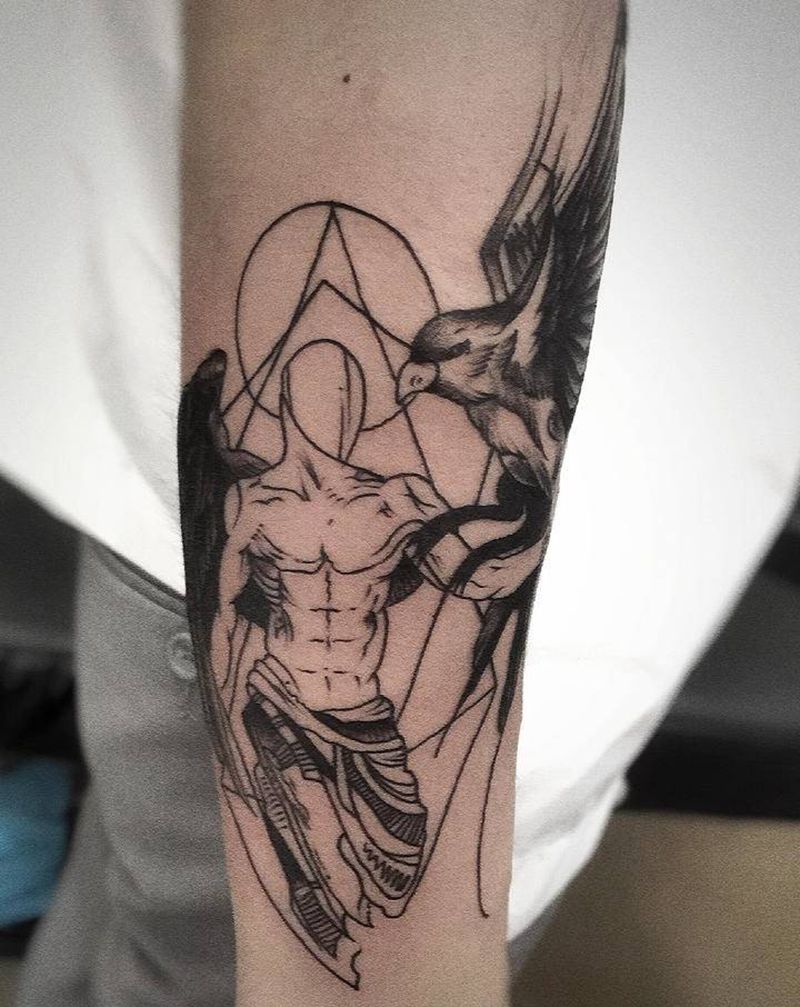 你想像不到的靠谱与优惠，纹身给纹身图片_颈部肩部New School几何纹身图案