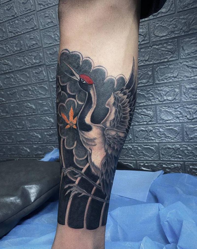 小腿纹身图片_腿部纹身图案