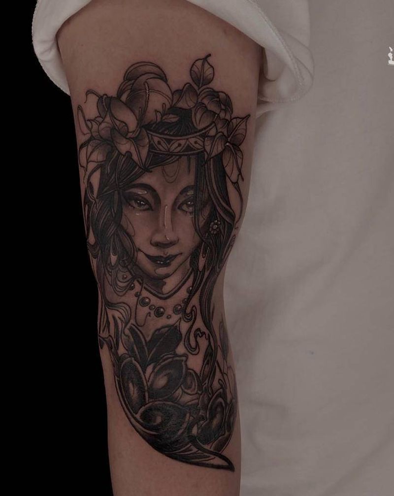 客人妻子纹身图片_手臂New School纹身图案