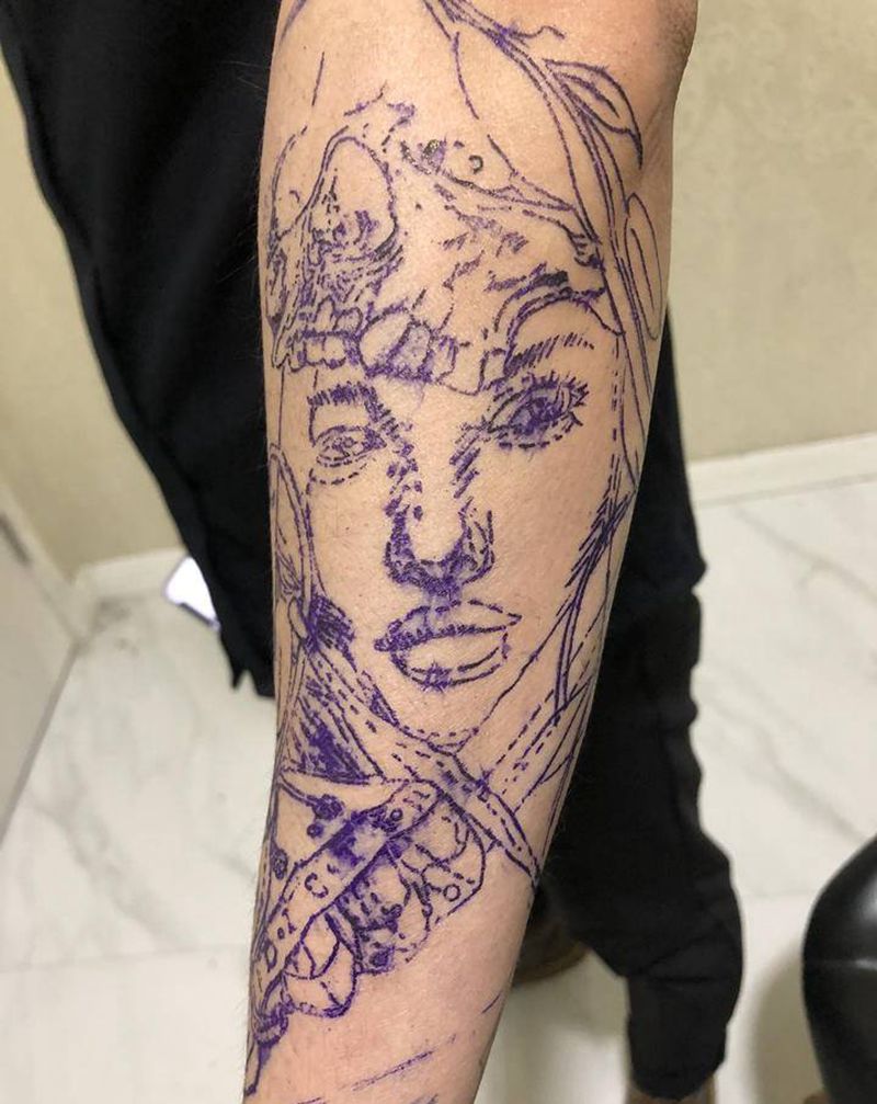 好久没更新了纹身图片_手臂欧美写实纹身图案