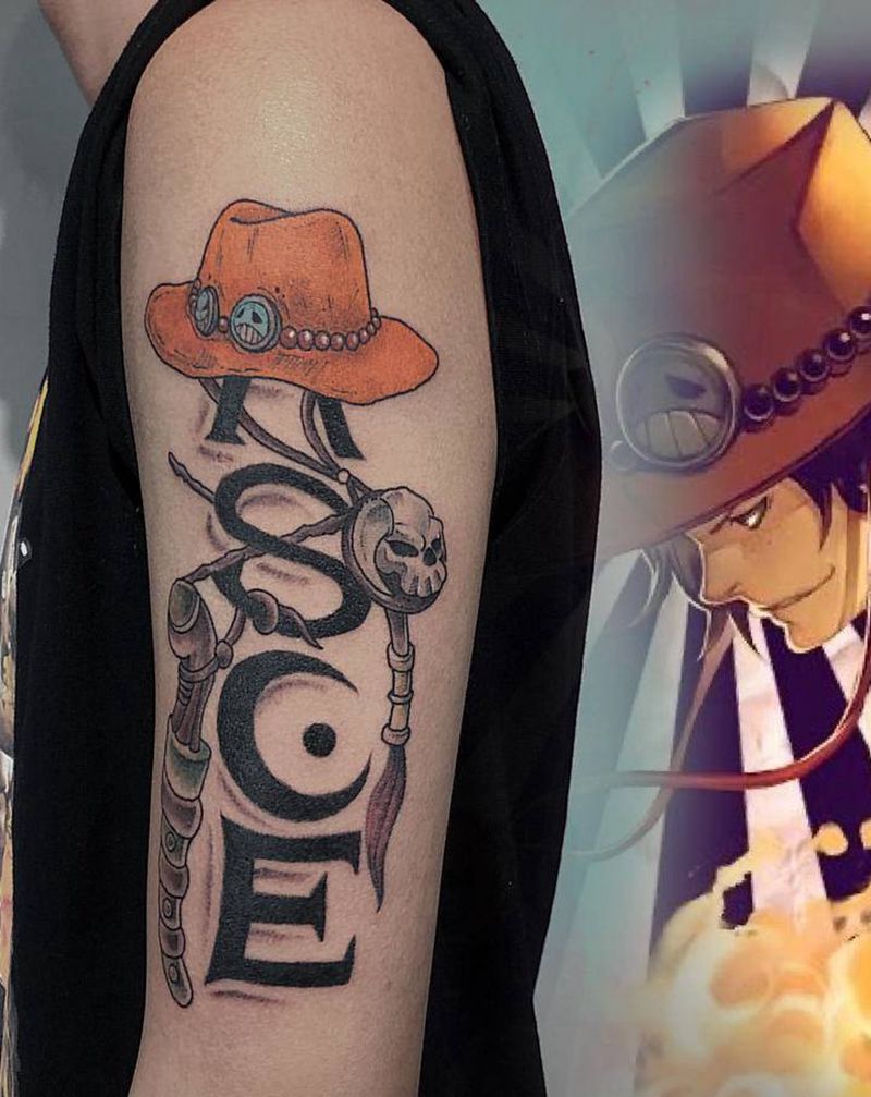 艾斯纹身纹身图片_手臂腿部New SchoolOld School纹身图案