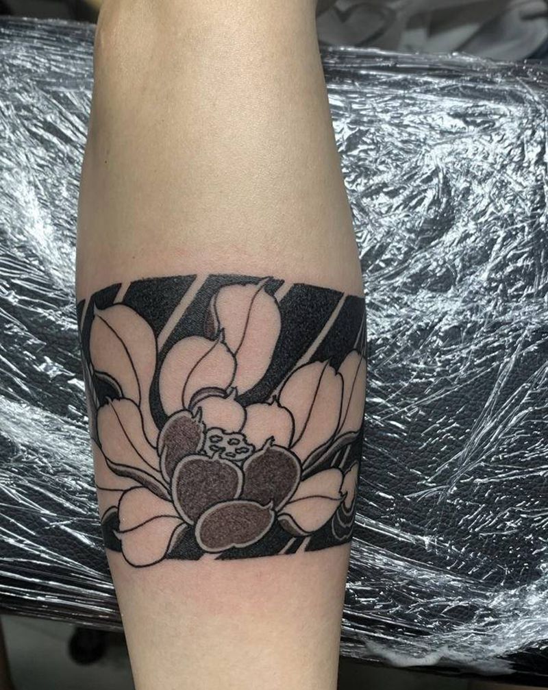 臂环恢复前后纹身图片_手臂手部老传统遮盖纹身图案