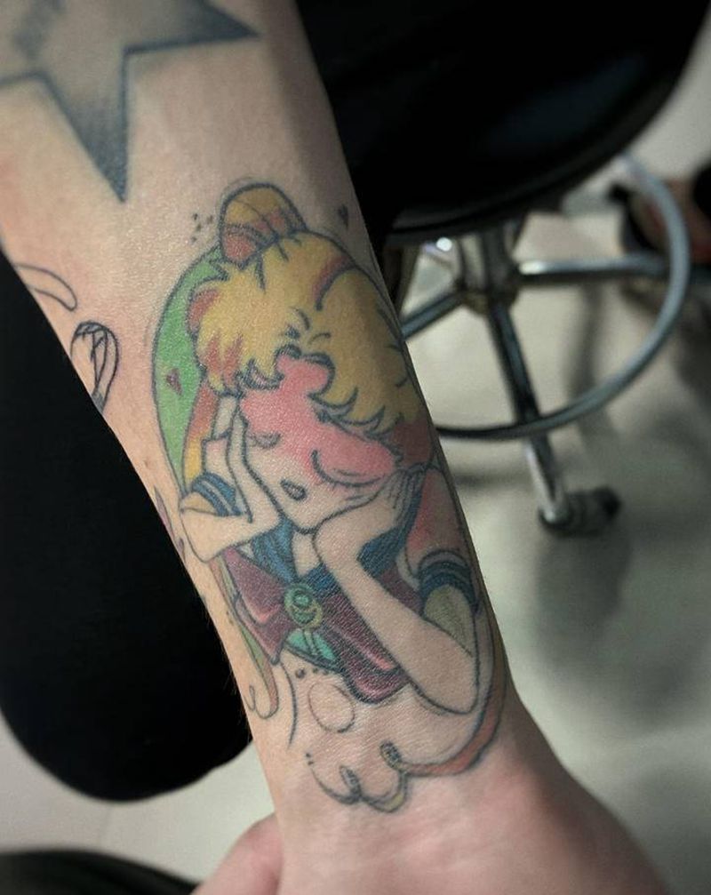 美少女战士纹身图片_手臂手部New School水冰月纹身图案