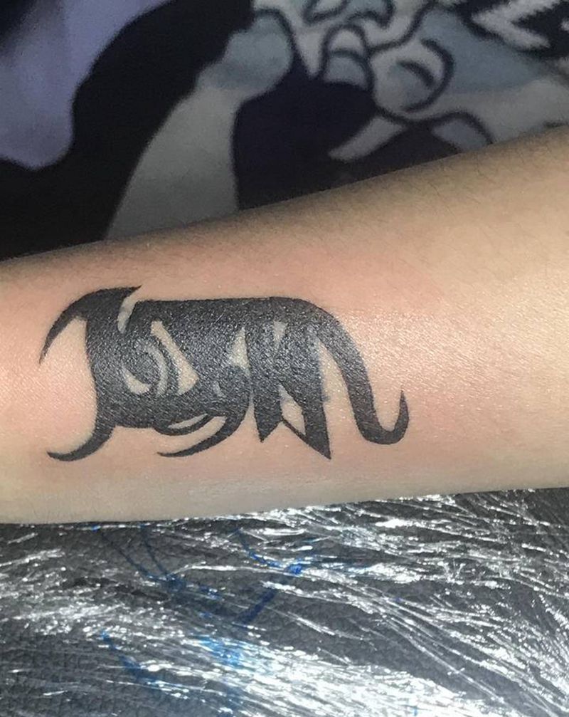 遮盖类象图腾纹身图片_手臂图腾纹身图案