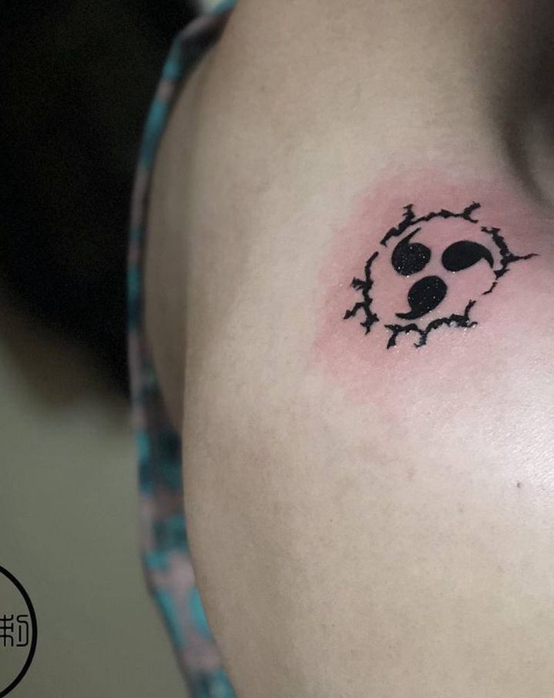 火影忍者 / 佐助咒印纹身图片_颈部肩部图腾纹身图案