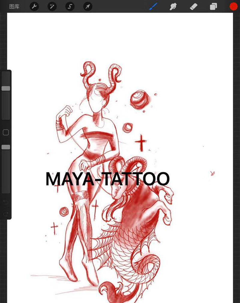 白羊与天蝎纹身图片_手臂手部纹身图案