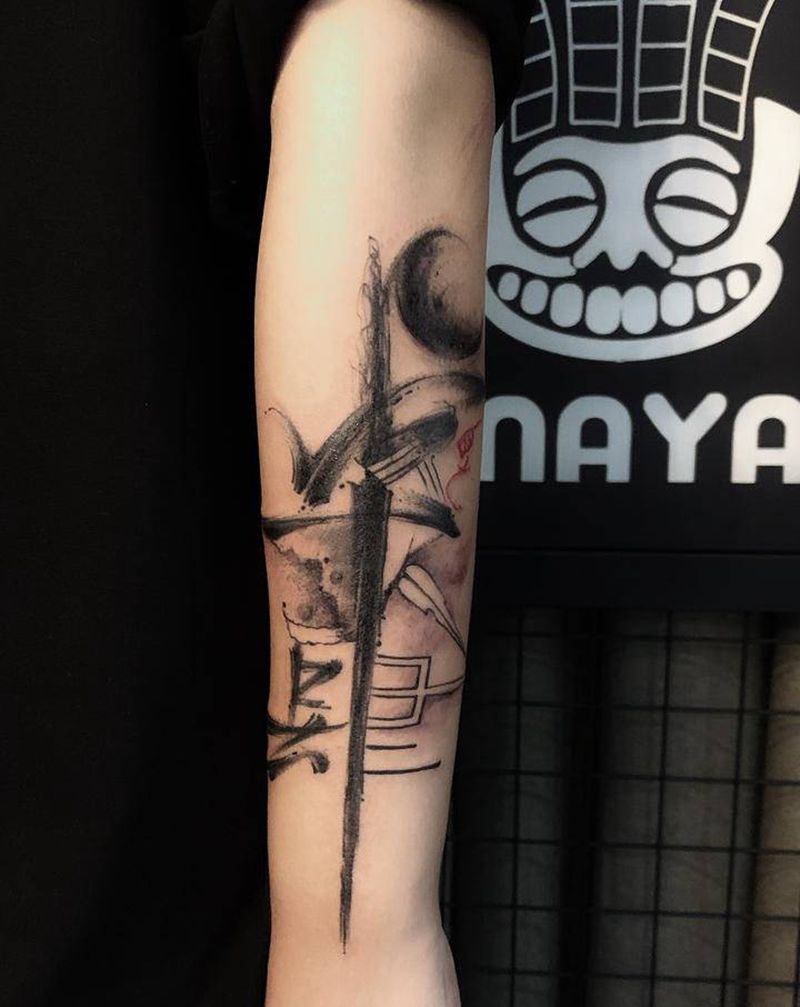 柒肆纹身图片_手臂纹身图案