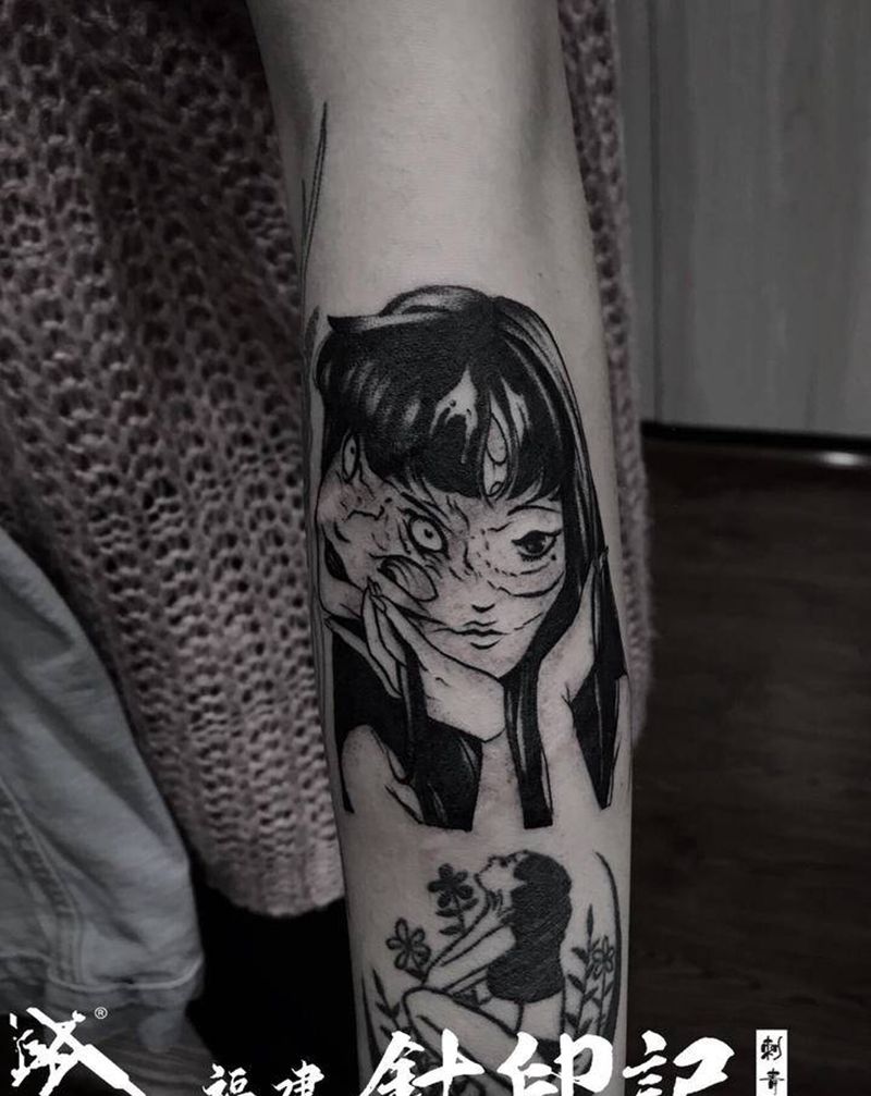 纯色纹身图片_手臂纹身图案