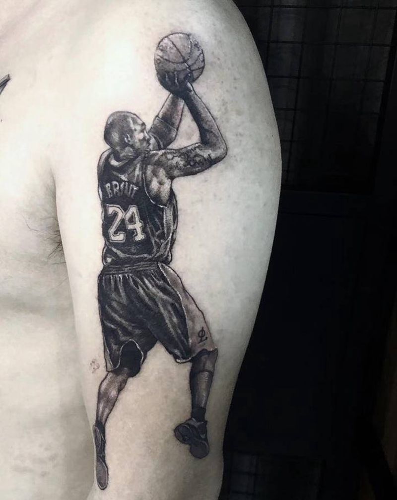 科比纹身图片_手臂欧美写实纹身图案
