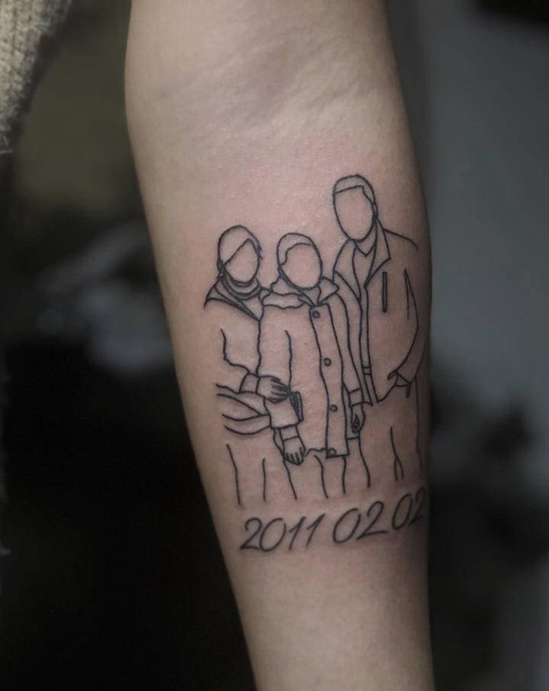 简笔画纹身图片_手部手臂图腾几何纹身图案