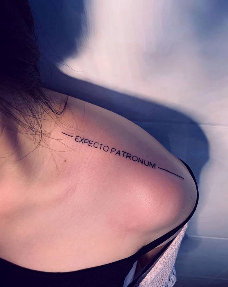 「小清新英文」纹身图片_肩部纹身图案