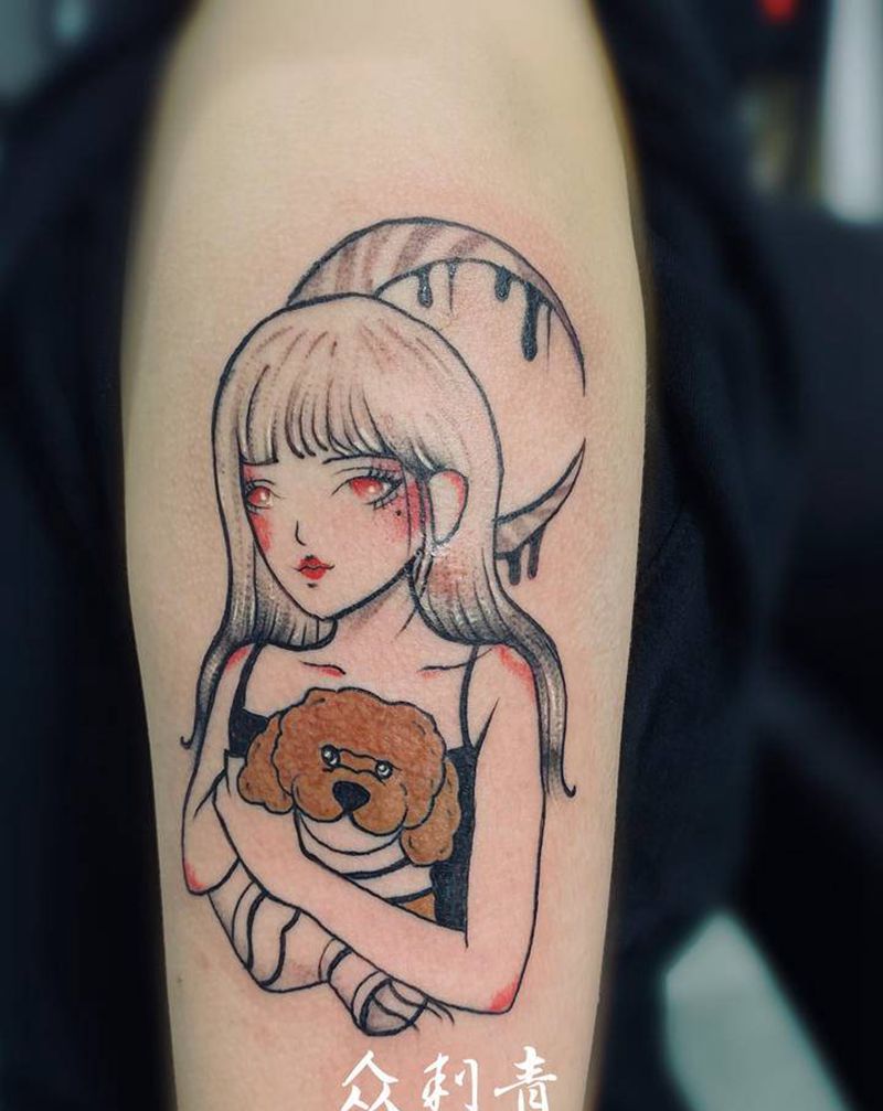 少女纹身图片_手臂Old School少女纹身图案