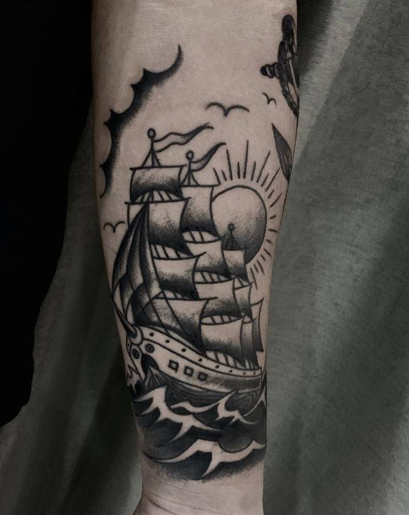 Oldschool拼接纹身图片_手部手臂Old School纹身图案