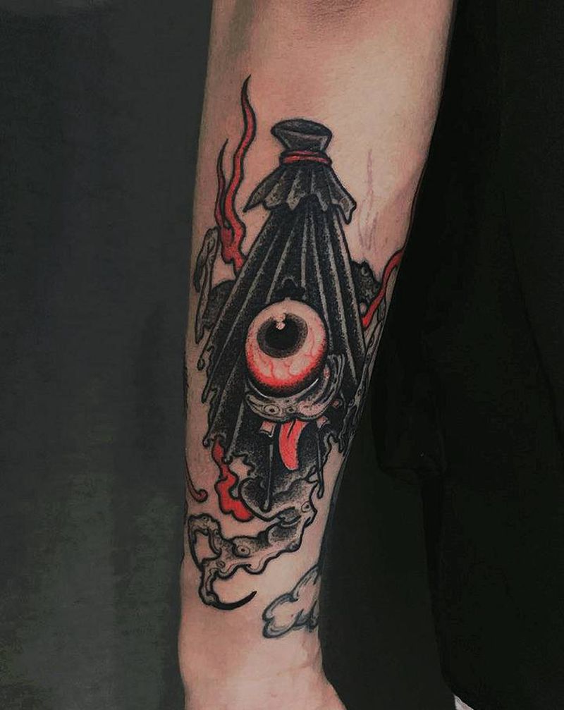 百鬼夜行纹身图片_手部手臂纹身图案
