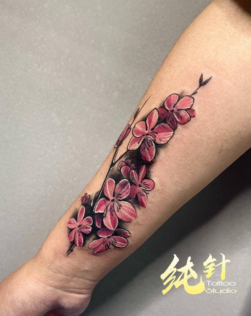 遮盖纹身图片_手臂腿部水彩水墨纹身图案