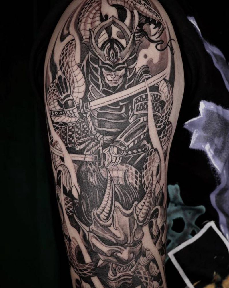 武士纹身图片_手臂纹身图案