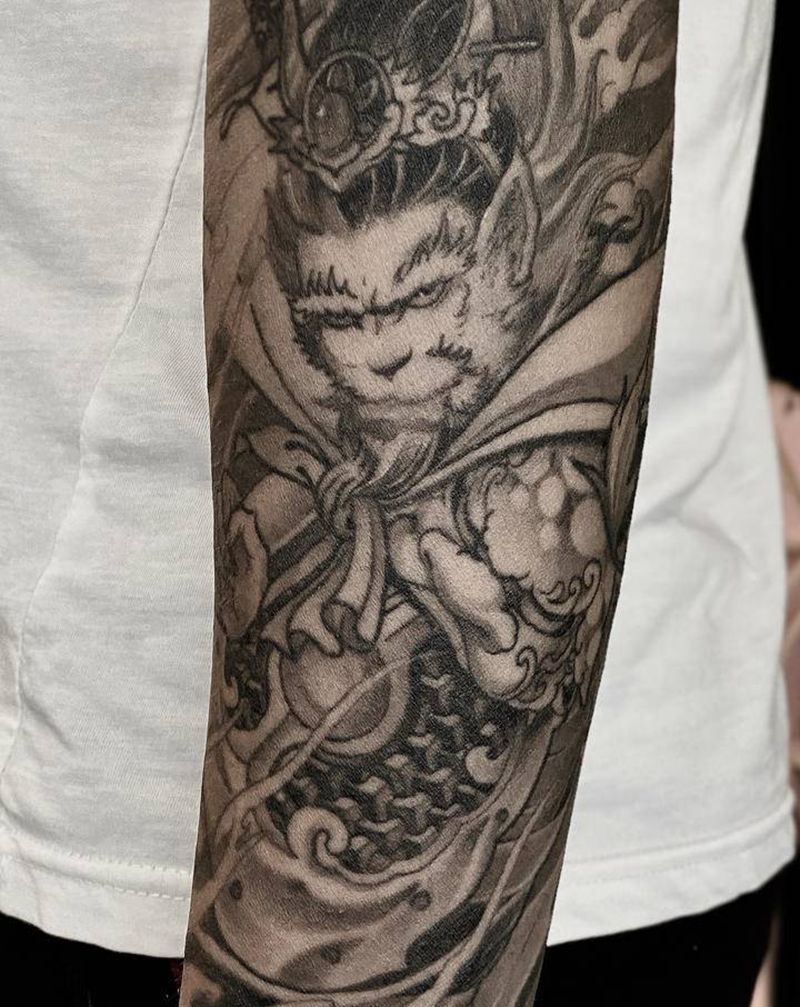 齐天大圣孙悟空纹身图片_手臂纹身图案