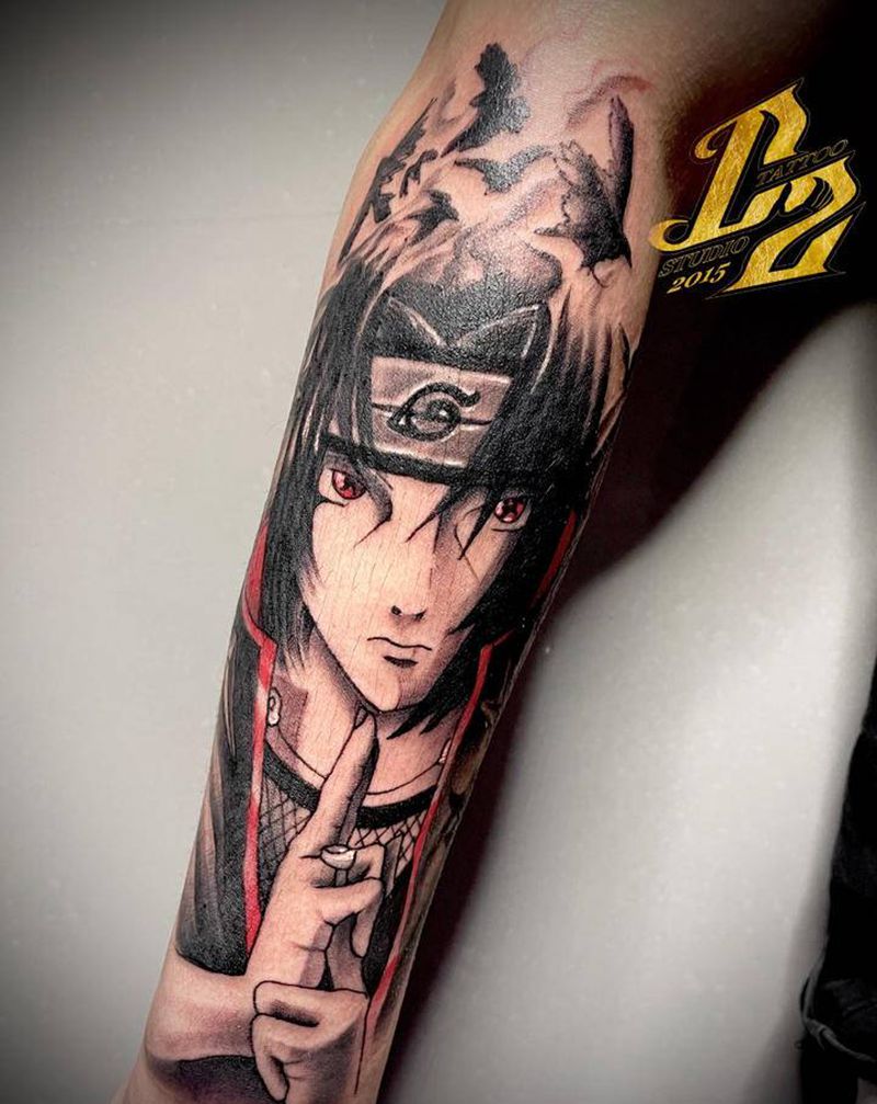 火影纹身图片_手臂欧美写实纹身图案