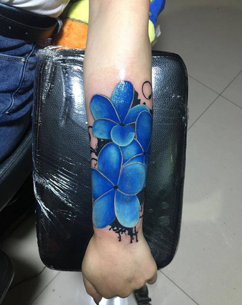 遮盖作品纹身图片_手臂水彩水墨纹身图案