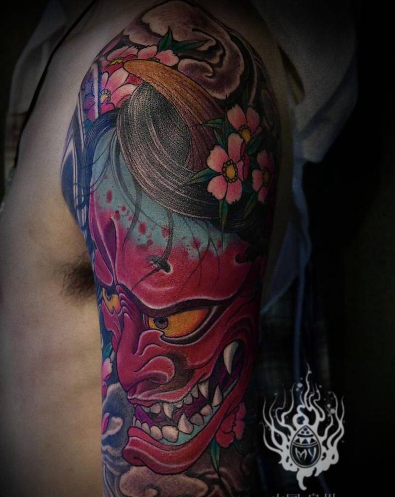 般诺纹身纹身图片_手臂新传统般诺纹身图案