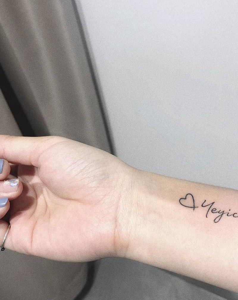 闺蜜纹身纹身图片_手部脚部英文小清新可爱纹身图案