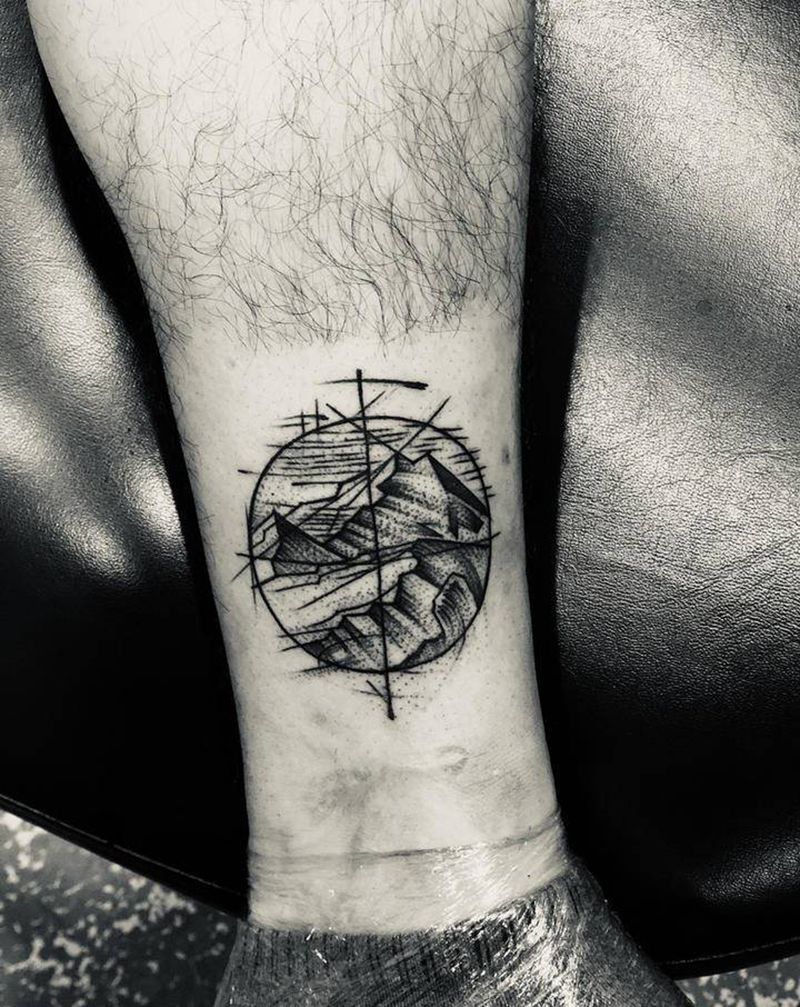 小清新纹身图片_脚部点刺纹身图案